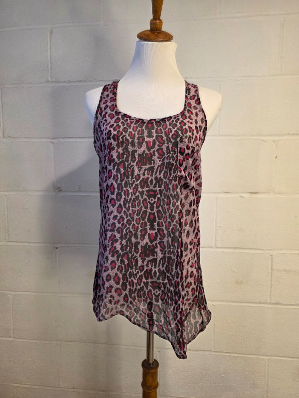 y2k Indie Sleaze McBling Coquette Girly Miley Cyrus Purple Cheetah Print Top
